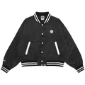 AAPE Moonface Embroidered Bomber Jacket "Grey/Dark"