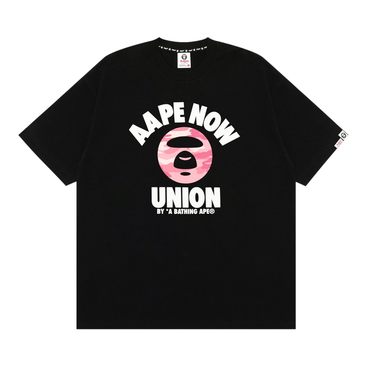 AAPE Now Graphic Tee "Black/Pink"