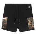 AAPE Moonface Sweat Cargo Shorts "Black"