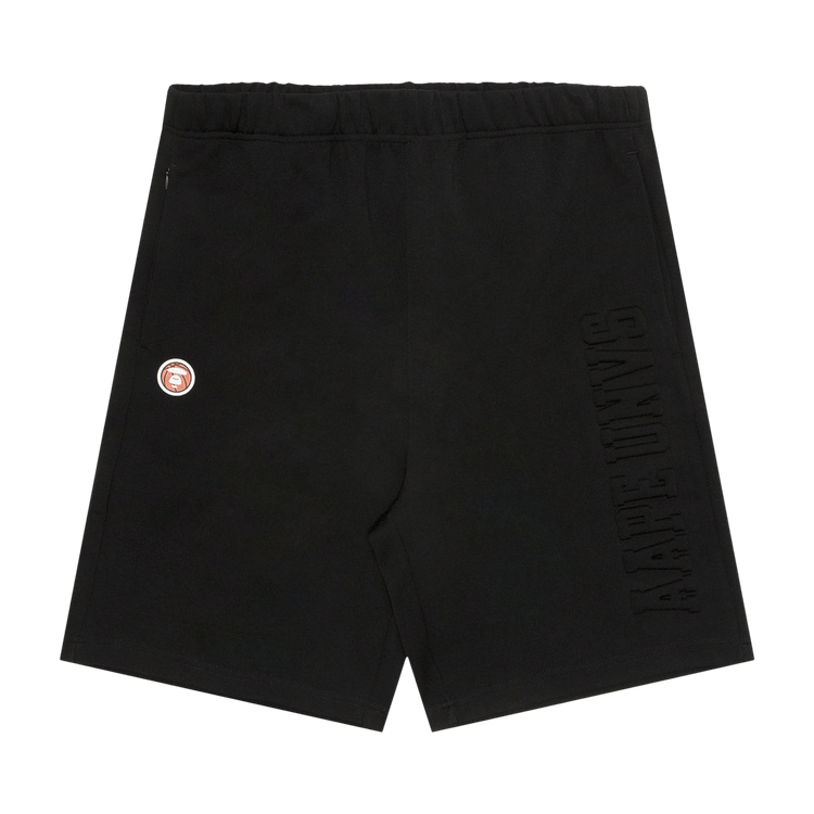 AAPE Moonface Patch Sweat Shorts "Black"