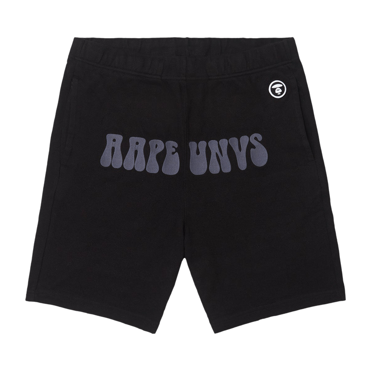 AAPE Moonface Patch Jacquard Logo Shorts "Black"