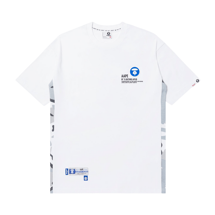 AAPE Moonface Patch Graphic Tee "White"