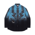 AAPE Moonface Gradient Plaid Shirt "Blue/Light"