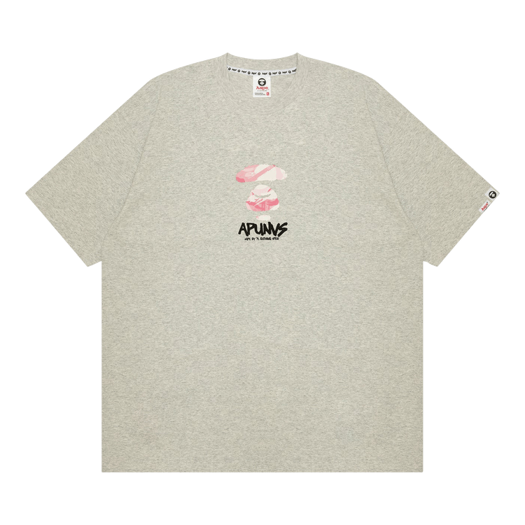 AAPE Unvs Graphic Tee "White/Heather"