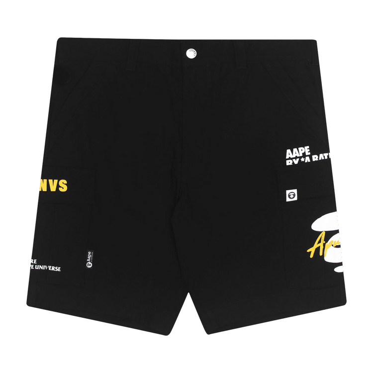 AAPE Moonface Regular Shorts "Black"