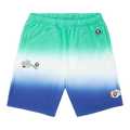 AAPE Moonface Graphic Gradient Shorts "Green/Light"