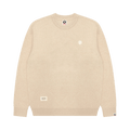 AAPE Now Moonface Crew Neck Sweater "Beige/Heather"