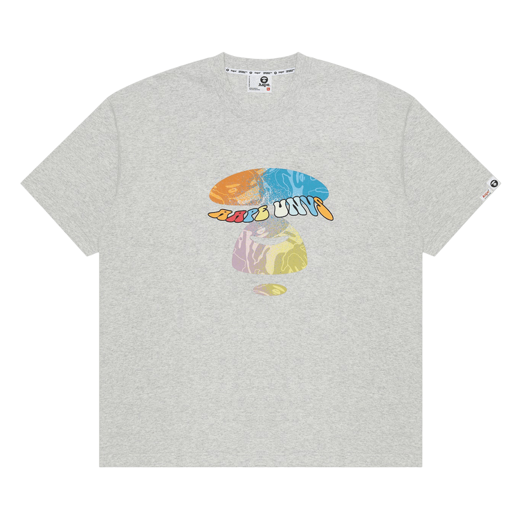 AAPE Moonface Camo Graphic Tee "White/Heather"