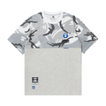 AAPE Moonface Patch Panelled Tee "White/Multi"