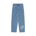 AAPE Moonface Patch Relaxed Jeans "Navy/Light"