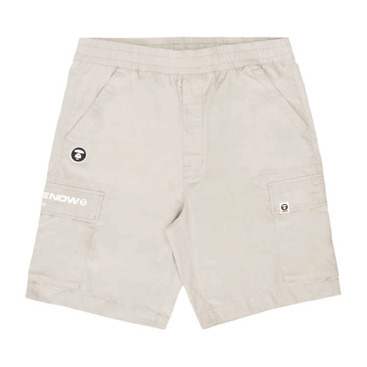 AAPE Moonface Relaxed Cargo Shorts "Beige/Grey"