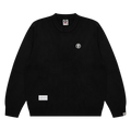 AAPE Moonface Logo Crew Neck Knit Sweatshirt "Black"