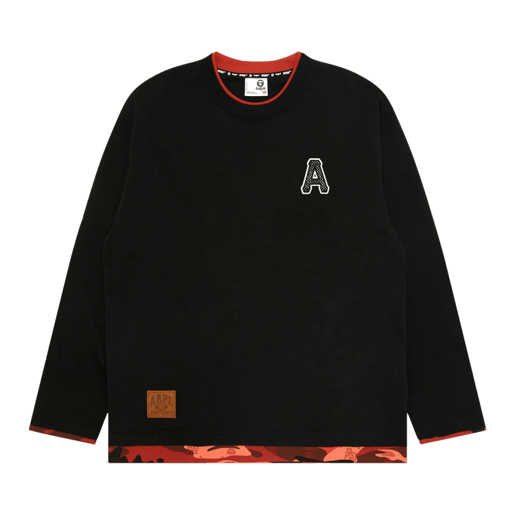 AAPE Embroidered Long Tee "Black"