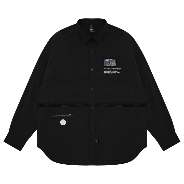 AAPE Moonface Graphic Patch Shirt "Black"