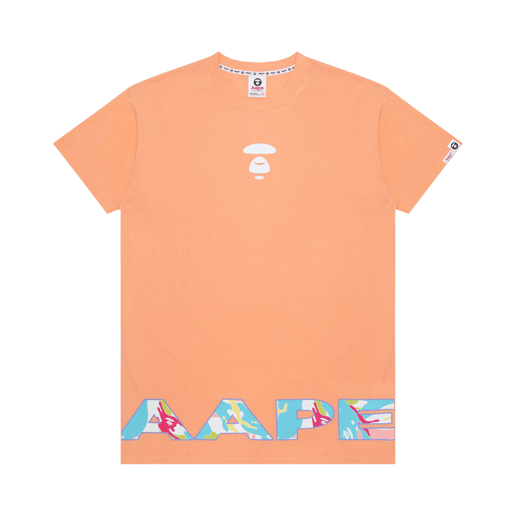 AAPE Moonface Printed Tee "Orange/Light"
