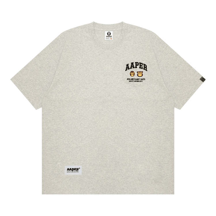 AAPE r Logo Short Sleeve Tee "White/Heather"