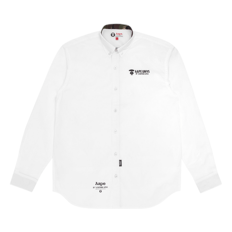 AAPE Logo Button-Down Shirt "White"