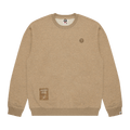 AAPE Moonface Logo Crew Neck Sweatshirt "Brown/Heather"
