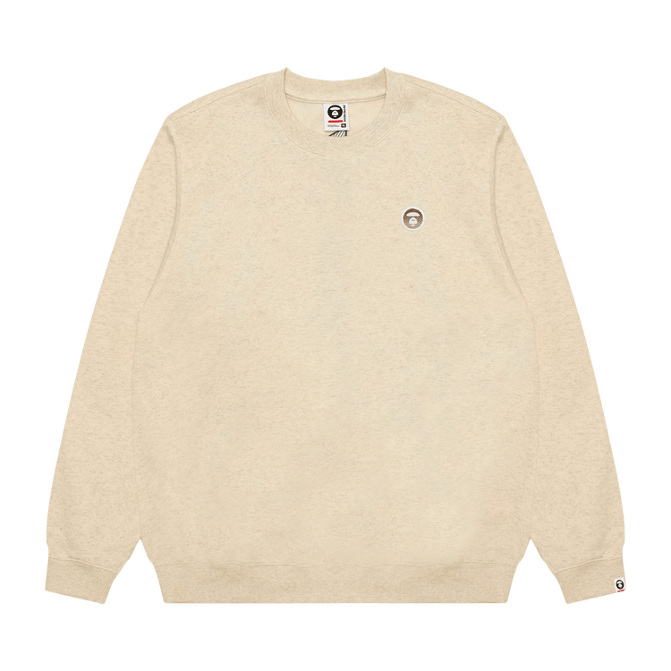 AAPE Now Moonface Crewneck Sweater "Beige/Heather"