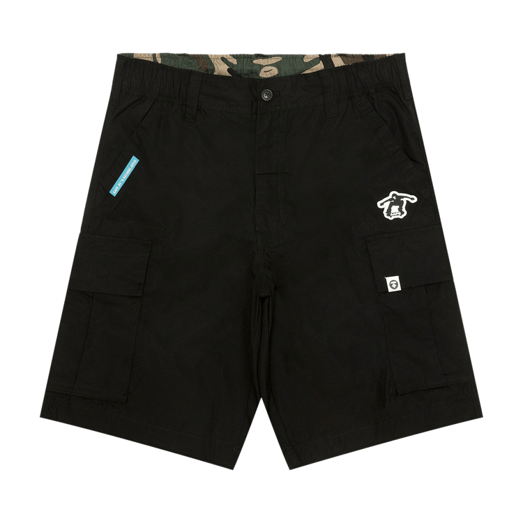 AAPE Moonface Logo Cargo Shorts "Black"