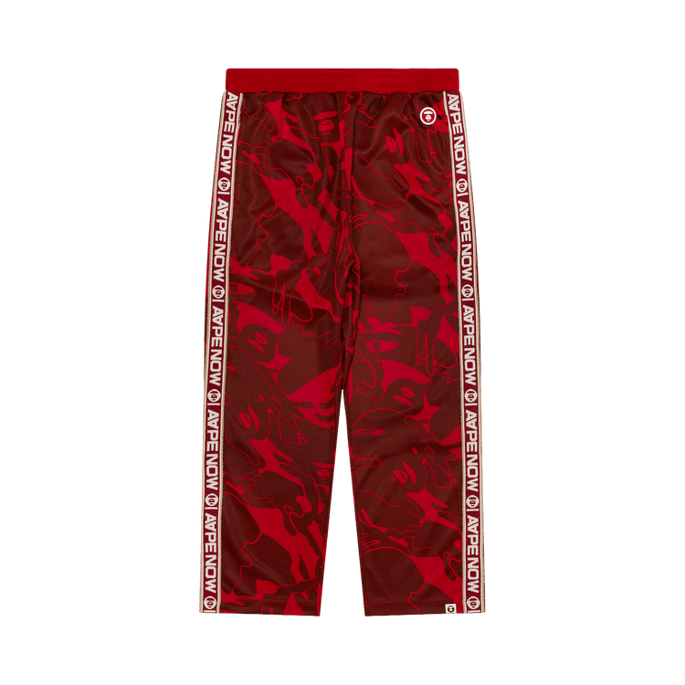 AAPE Now Moonface Camo Sweat Pants "Red/Multi"