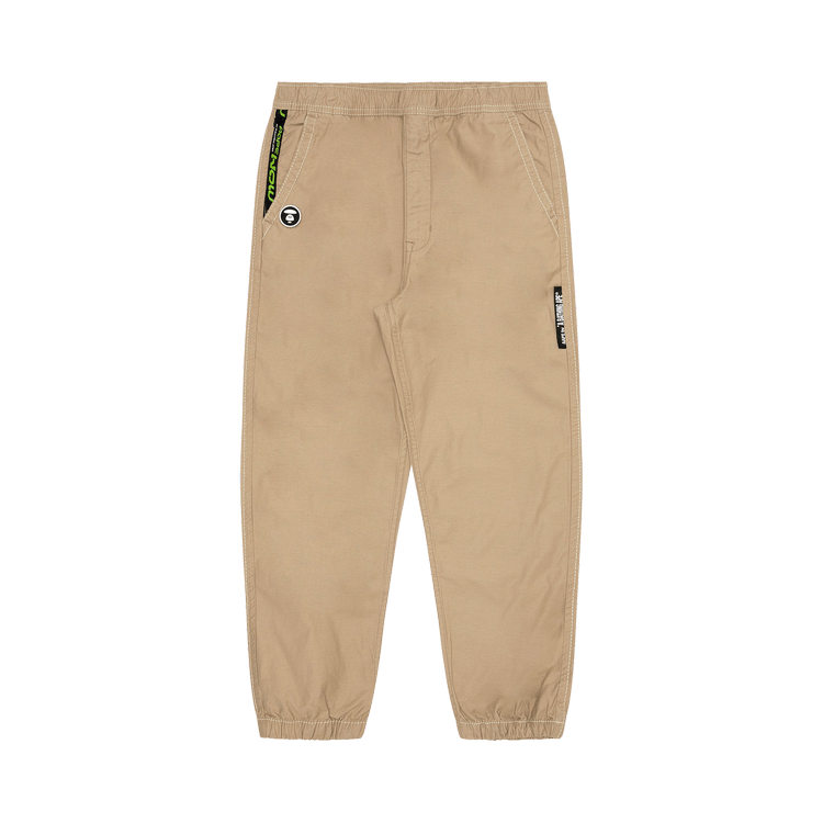 AAPE Moonface Tapered Relaxed Pants "Beige"