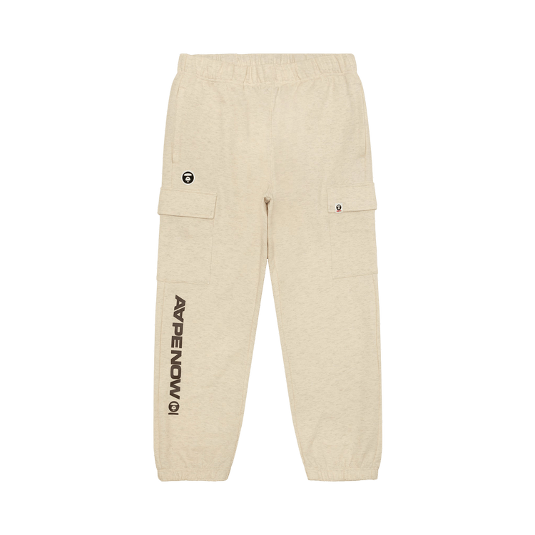 AAPE Now Moonface Sweat Pants "Beige/Heather"