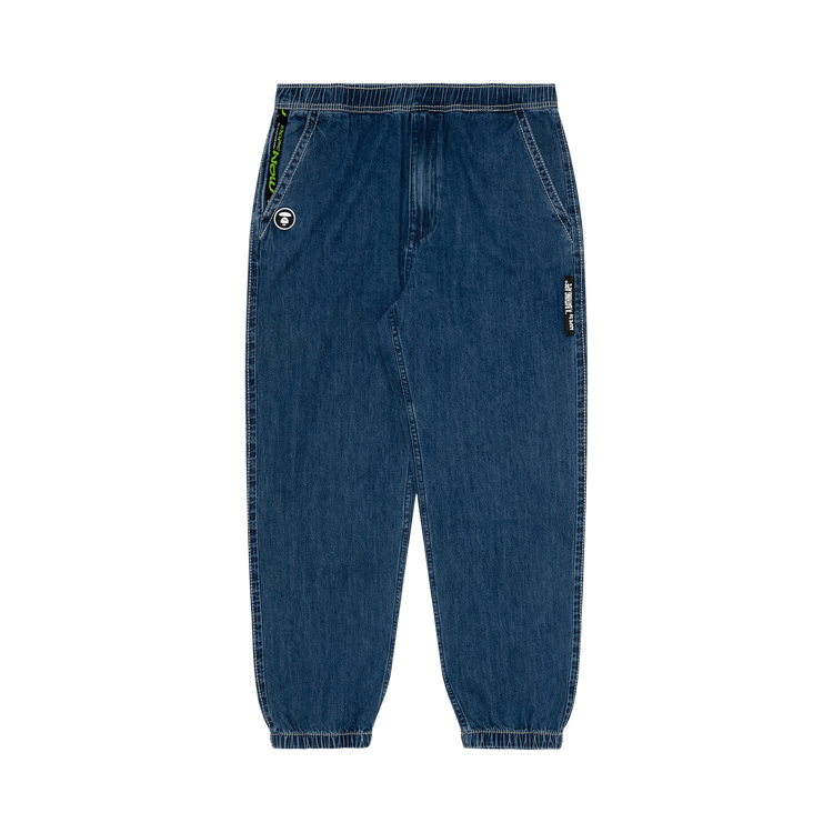 AAPE Moonface Tapered Relaxed Pants "Blue"
