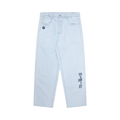 AAPE Moonface Embroidered Denim Pants "Blue/White"