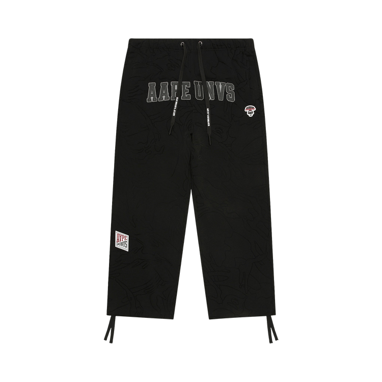 AAPE Unvs Moonface Logo Sweat Pants "Black"