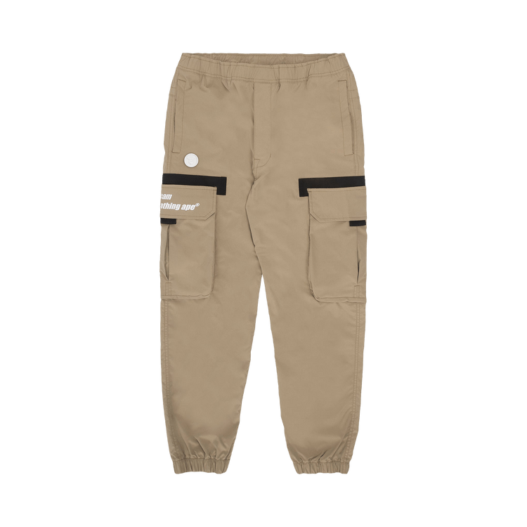 AAPE Moonface Patch Cargo Track Pants "Beige/Dark"