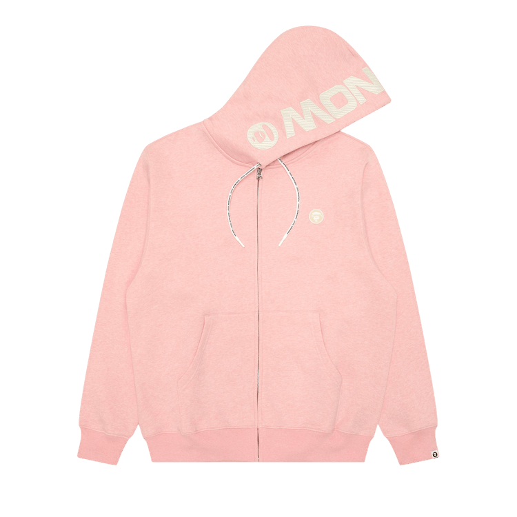 AAPE Now Zip-Up Hoodie "Pink/Heather"