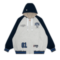 AAPE Moonface Embroidered Reversible Zip-Up Hoodie "Navy"