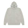 AAPE Moonface Patch Zip-Up Hoodie "White/Heather"