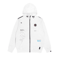 AAPE Moonface Graphic Print Zip-Up Hoodie "White"