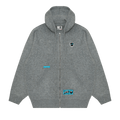AAPE Moonface Logo Zip-Up Knit Hoodie "White/Heather"