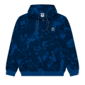 AAPE Now Spades Moonface Camo Hoodie "Blue"