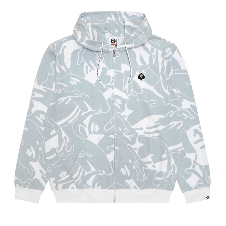 AAPE Now Spades Moonface Camo Hoodie "White/Multi"