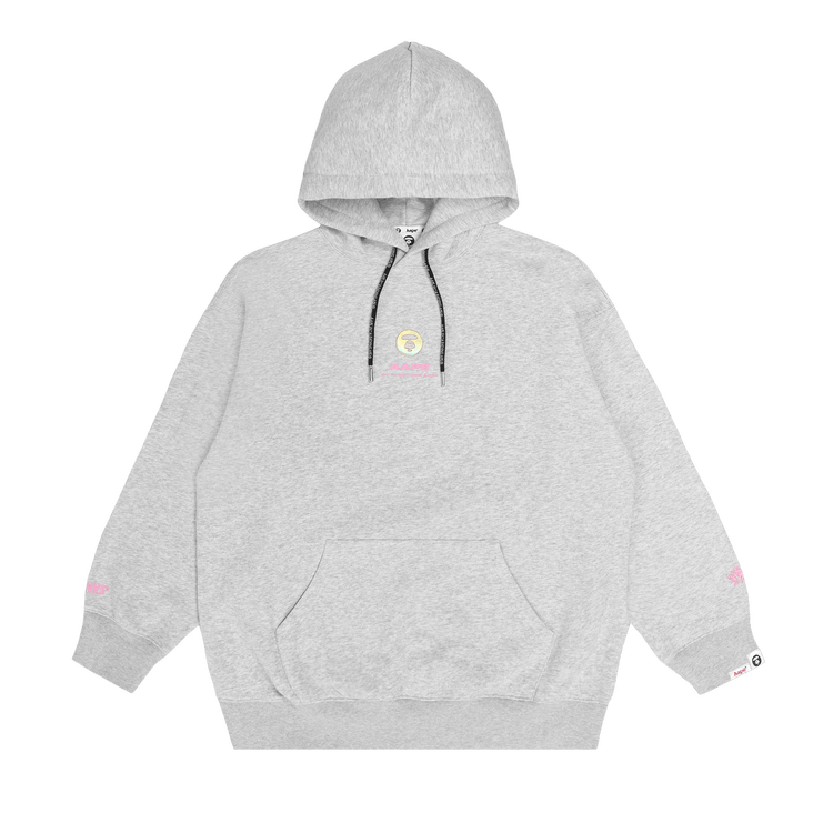 AAPE Moonface Graphic Print Hoodie "Grey/Heather"