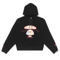 AAPE Moonface Embroidered Hoodie "Black"