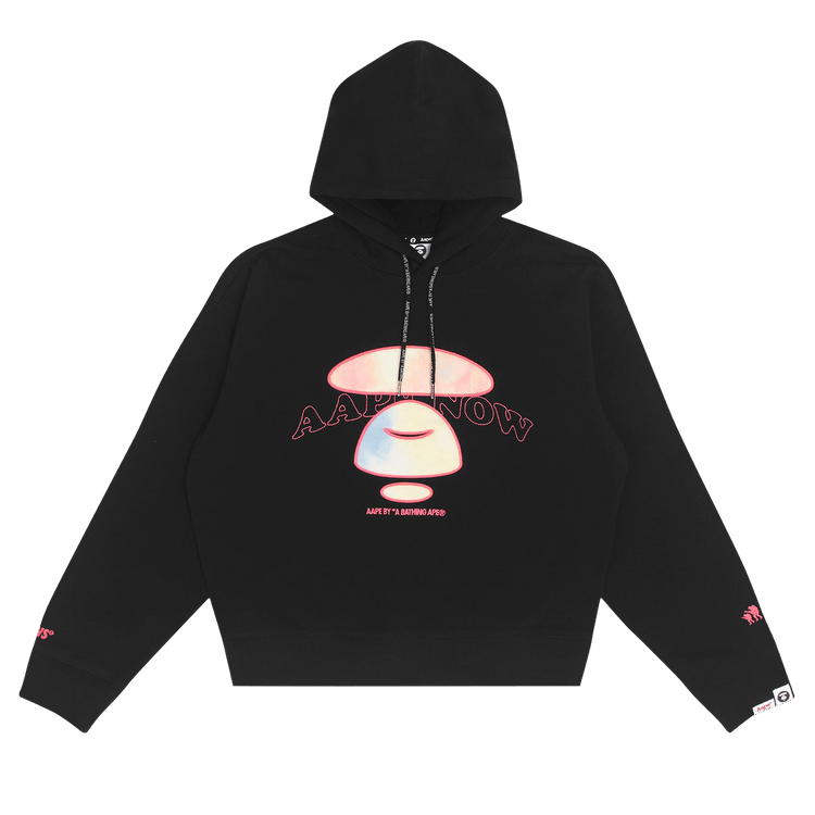 AAPE Moonface Embroidered Hoodie "Black"