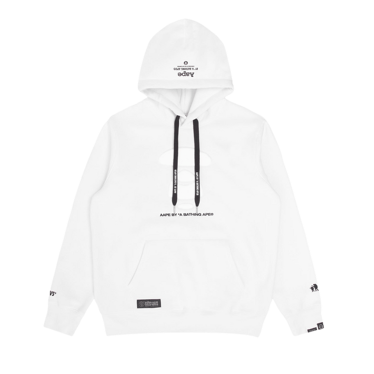 AAPE Moonface Embossed Relaxed Hoodie "White"