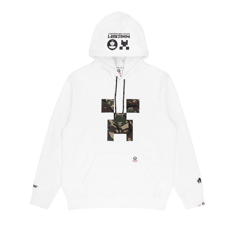 AAPE Logo Back Hoodie "White"