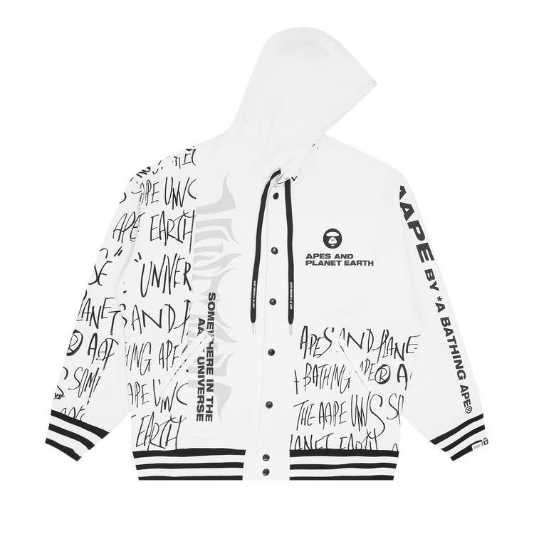 AAPE Spliced Hoodie "White"
