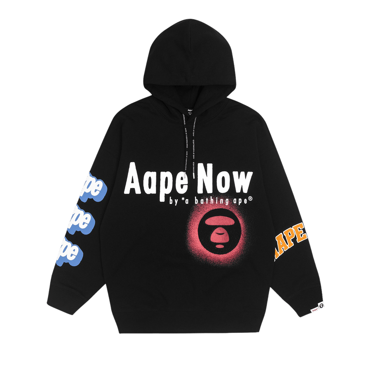 AAPE Moonface Graphic Hoodie "Black"