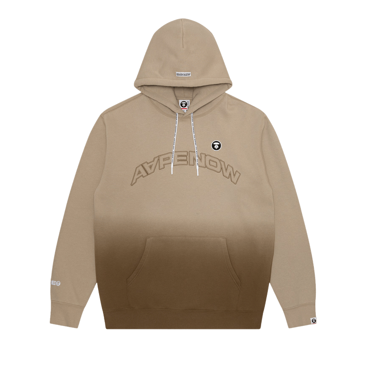 AAPE Moonface Patch Gradient Hoodie "Beige/Grey"