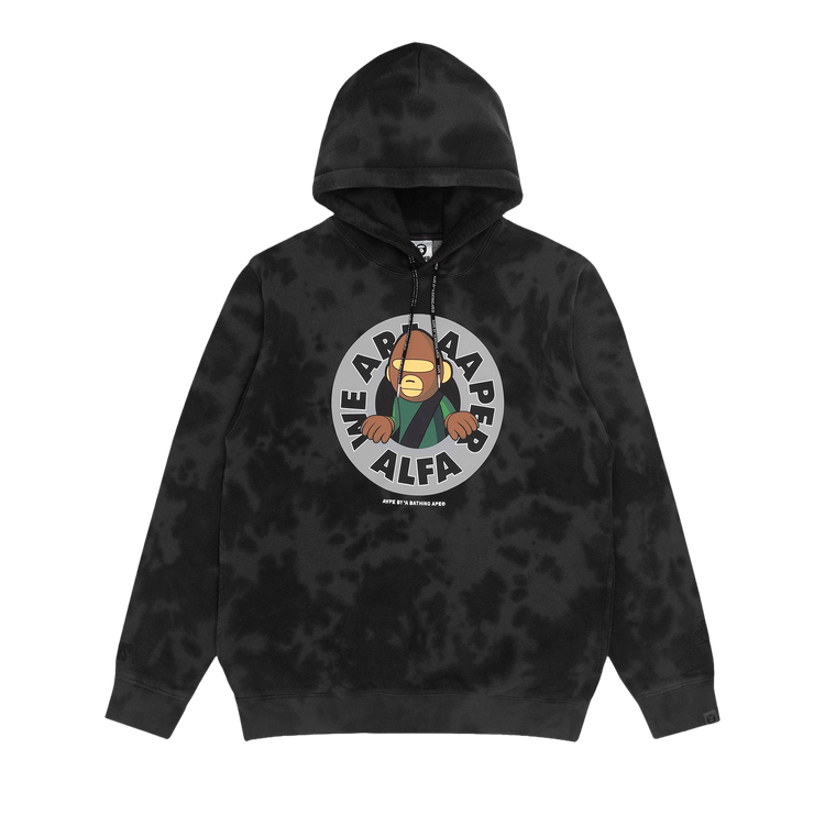 AAPE Moonface Hoodie. "Black/Light"