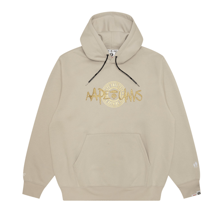 AAPE Logo Basic Hoodie "Grey/Yellow"
