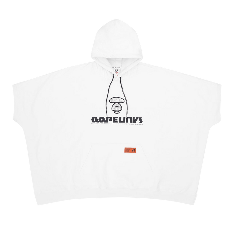 AAPE Moonface Short Sleeve Hoodie "White"
