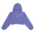 AAPE Moonface Patterned Cropped Hoodie "Purple/Multi"